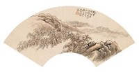 任预 1893年作 春山图 扇面镜心